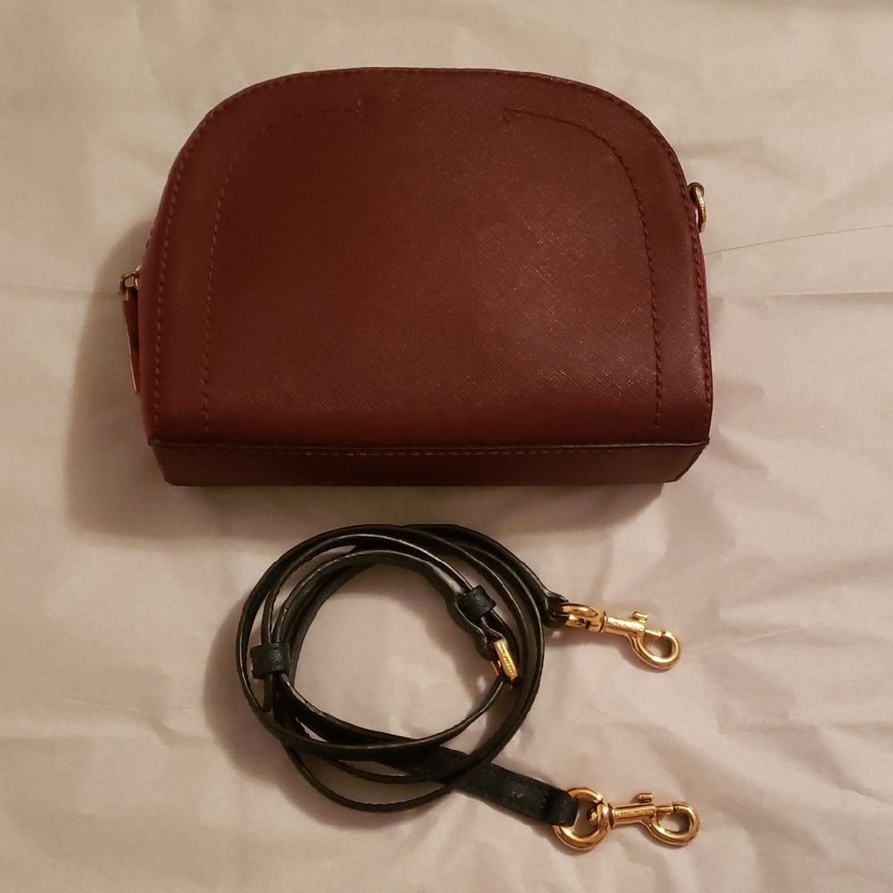 Marc Jacobs "Playback" Dome Camera Crossbody Bag, Colorblock Burgundy/Red